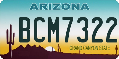 AZ license plate BCM7322