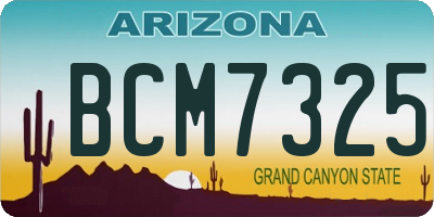 AZ license plate BCM7325