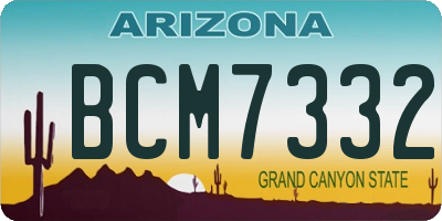 AZ license plate BCM7332