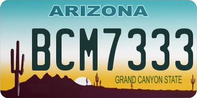 AZ license plate BCM7333