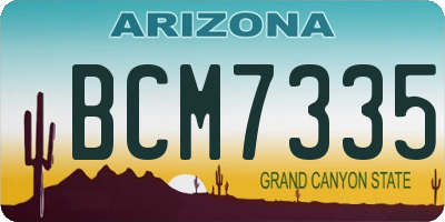 AZ license plate BCM7335