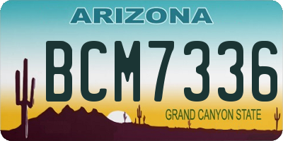 AZ license plate BCM7336