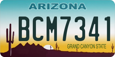 AZ license plate BCM7341