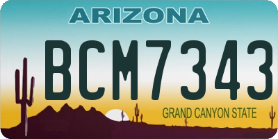 AZ license plate BCM7343