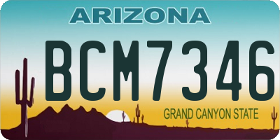 AZ license plate BCM7346