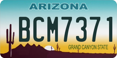 AZ license plate BCM7371