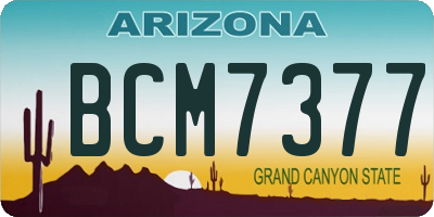 AZ license plate BCM7377