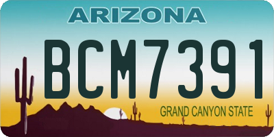 AZ license plate BCM7391