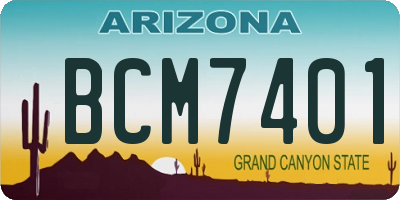 AZ license plate BCM7401