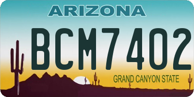 AZ license plate BCM7402