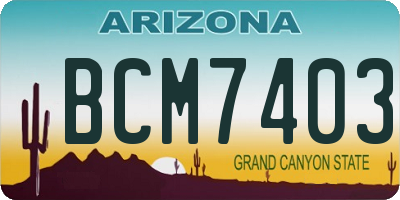 AZ license plate BCM7403