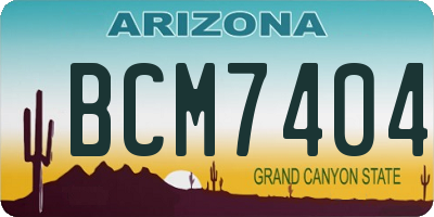 AZ license plate BCM7404