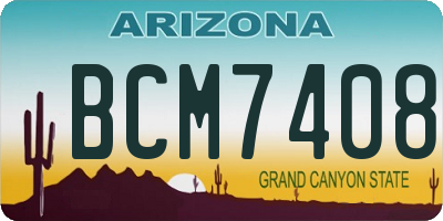 AZ license plate BCM7408