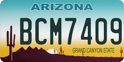 AZ license plate BCM7409