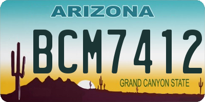 AZ license plate BCM7412