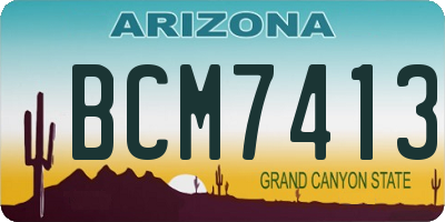 AZ license plate BCM7413