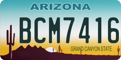 AZ license plate BCM7416