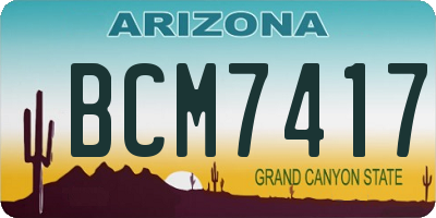 AZ license plate BCM7417