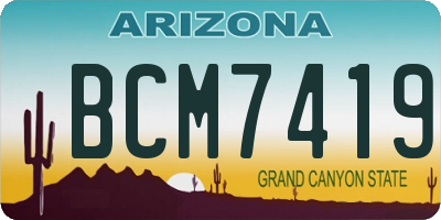 AZ license plate BCM7419