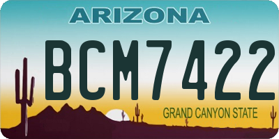 AZ license plate BCM7422