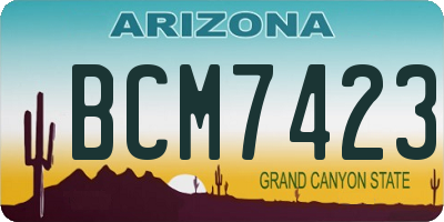 AZ license plate BCM7423