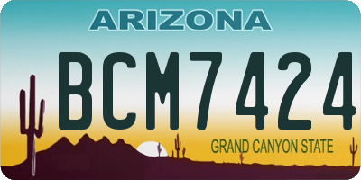 AZ license plate BCM7424