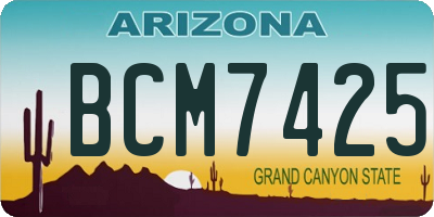 AZ license plate BCM7425