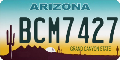 AZ license plate BCM7427