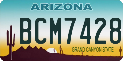 AZ license plate BCM7428