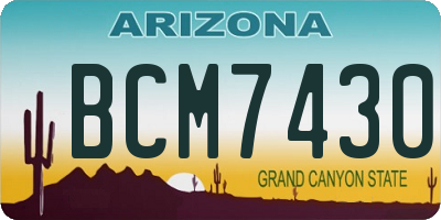 AZ license plate BCM7430