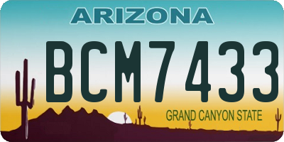 AZ license plate BCM7433