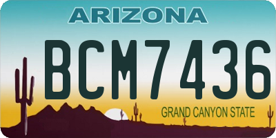 AZ license plate BCM7436