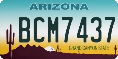 AZ license plate BCM7437