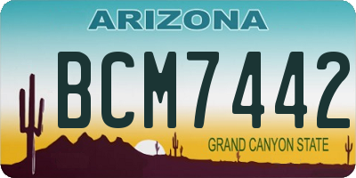 AZ license plate BCM7442