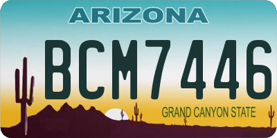 AZ license plate BCM7446