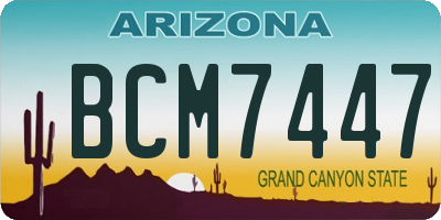 AZ license plate BCM7447