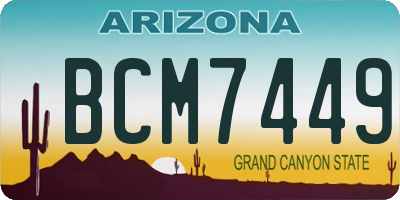 AZ license plate BCM7449