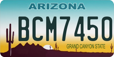 AZ license plate BCM7450