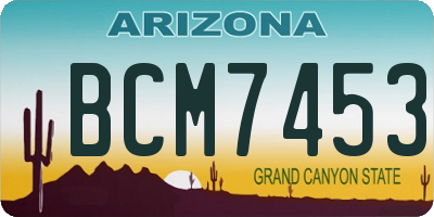 AZ license plate BCM7453