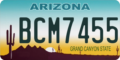 AZ license plate BCM7455