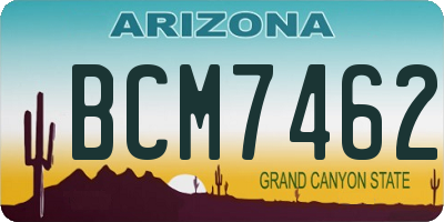 AZ license plate BCM7462