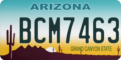 AZ license plate BCM7463