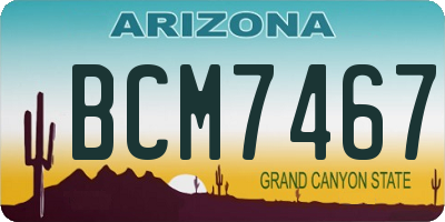 AZ license plate BCM7467