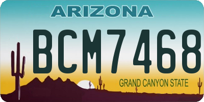 AZ license plate BCM7468