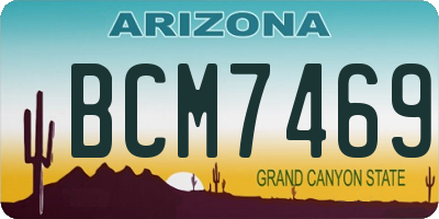 AZ license plate BCM7469