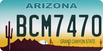 AZ license plate BCM7470