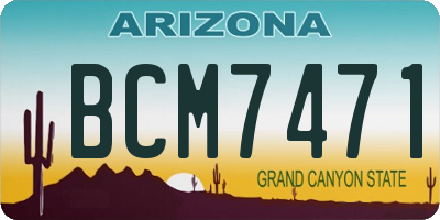 AZ license plate BCM7471