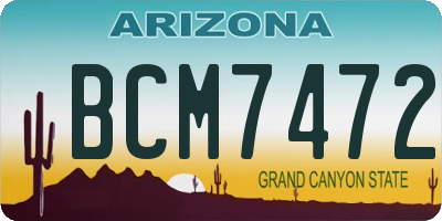 AZ license plate BCM7472