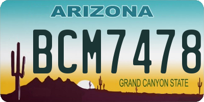 AZ license plate BCM7478