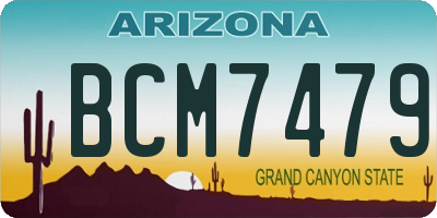 AZ license plate BCM7479